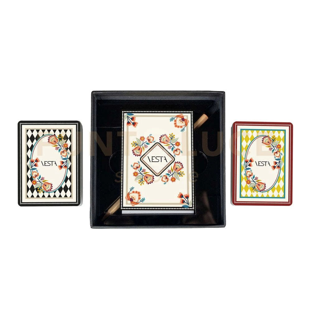 CARTE DA GIOCO PASSATEMPO 2 MAZZI MULTICOLOR BOTANICO