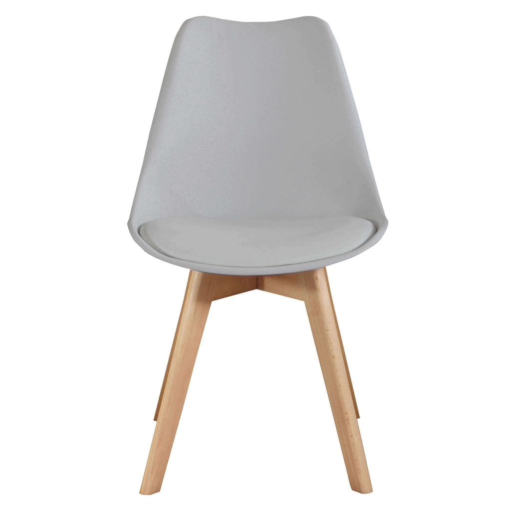 Sedia Svandinava con seduta Imbottita in Plastica Legno cm 49x54x83 - LISA