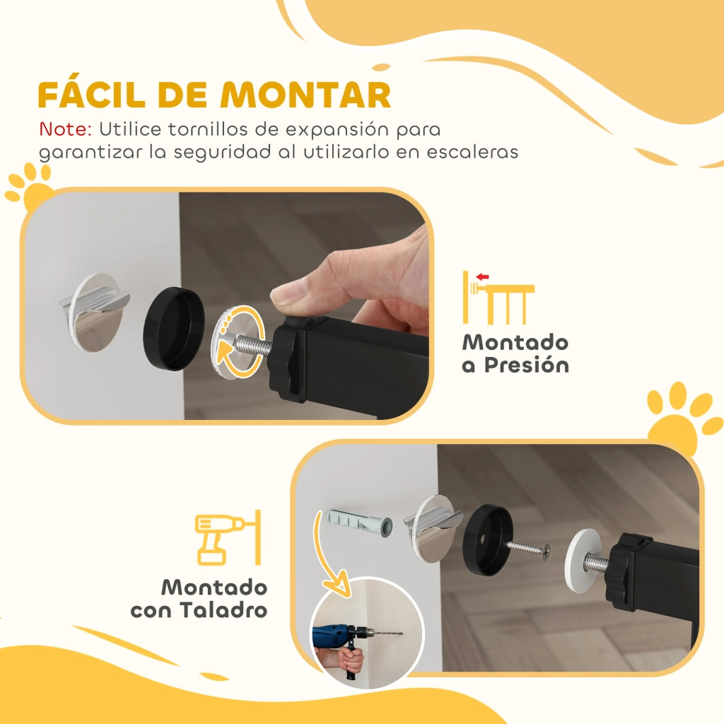 Barriera di Sicurezza per Cani ¨C Minimal ¨C Nero 74-94 cm