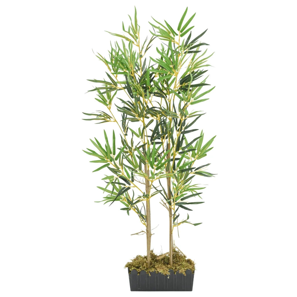 Albero Bambù Artificiale 552 Foglie 120 cm Verde 358964