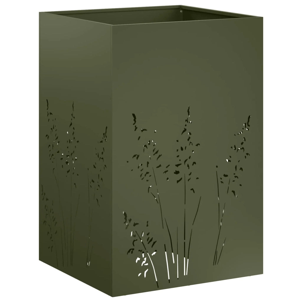 Vaso da giardino Verde Oliva 50 x 50 x 75 cm 8005770