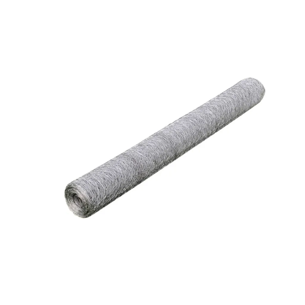 Recinzione in Rete per Pollaio Acciaio Zincato 25x1 m Argento 140423
