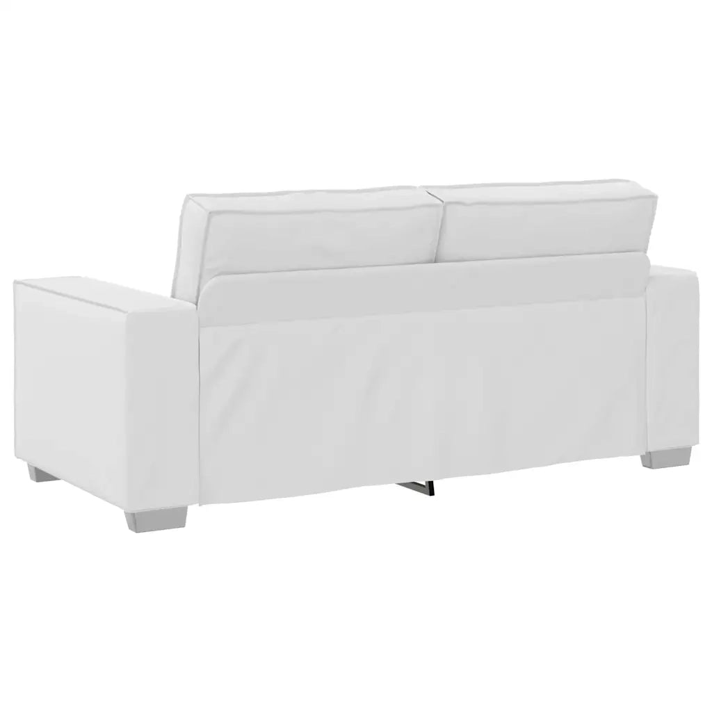 Divano a due posti Bianco 180 cm Pelle Sintetica 4105057