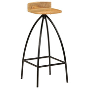 Sgabelli da Bar 2 pz in Legno Massello di Mango 245265