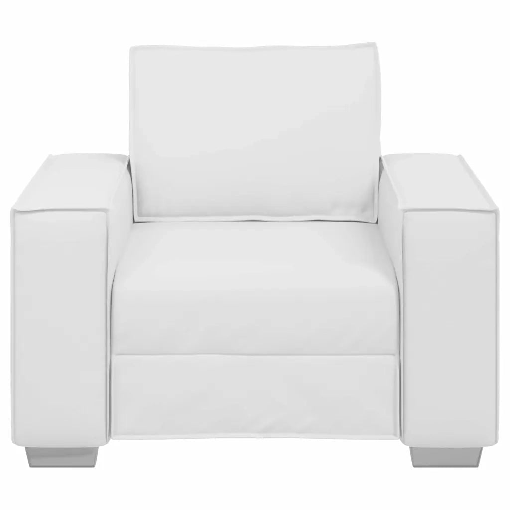 Poltrona Sofa Bianco 100 cm Pelle Sintetica 4105045