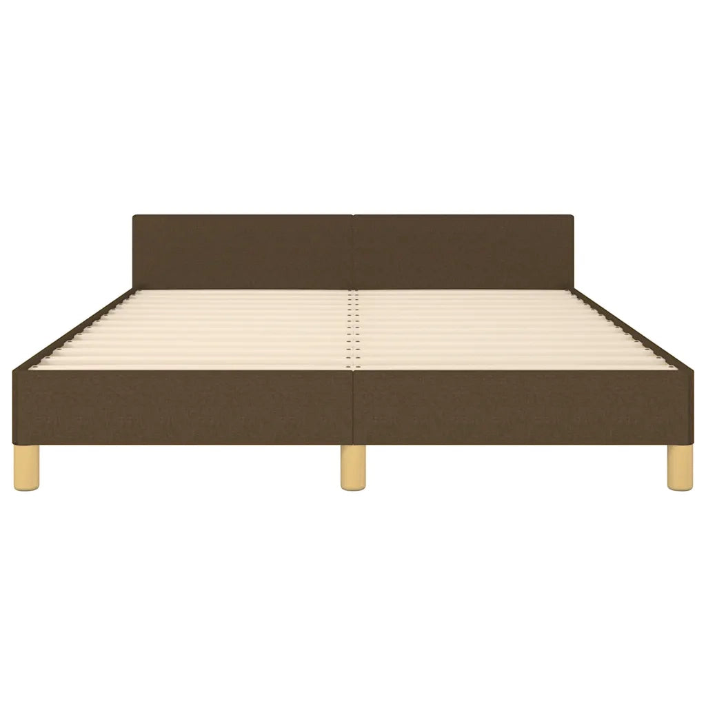 Giroletto senza Materasso Marrone Scuro 140x200 cm Tessuto 347418