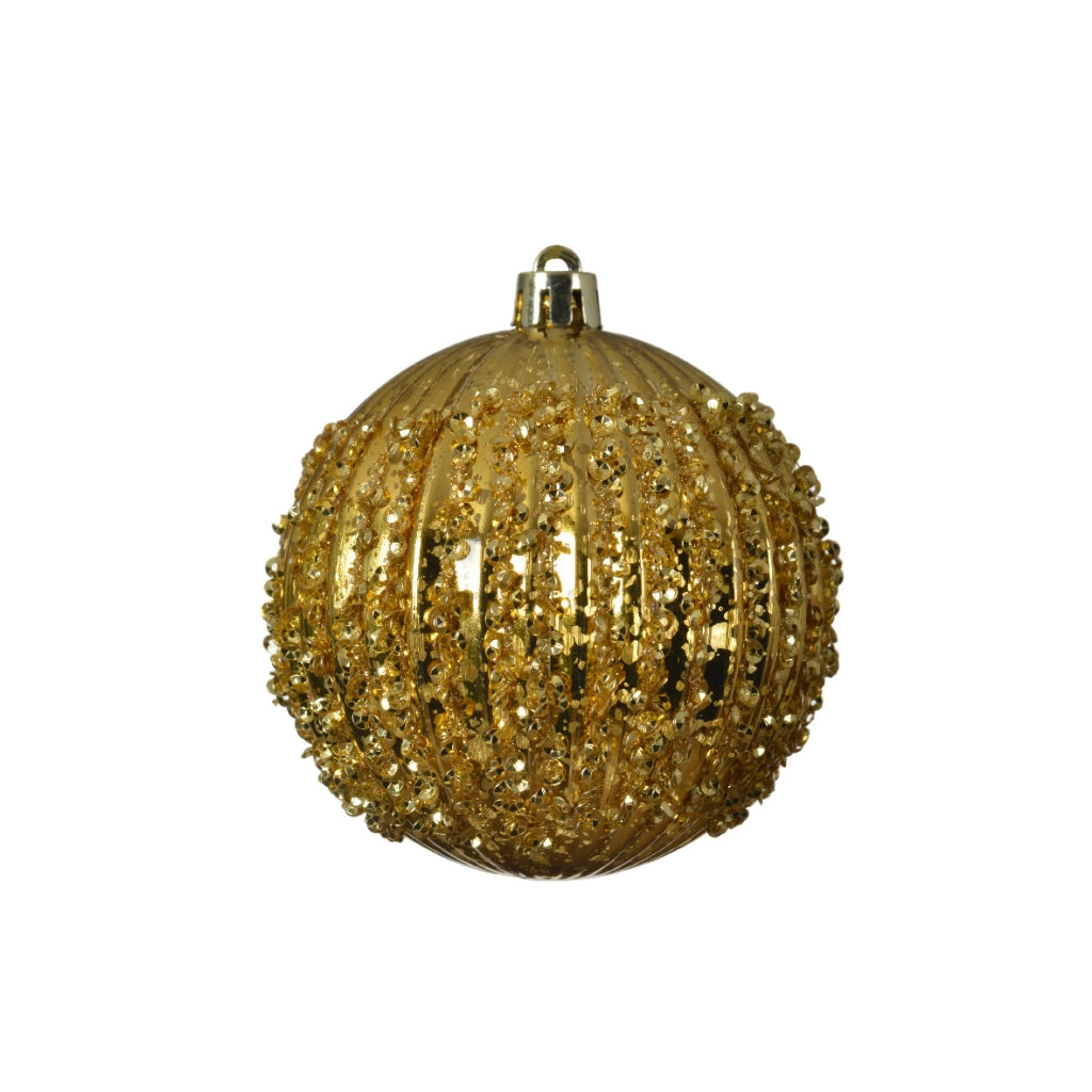 Palla oro glitterata 8 cm