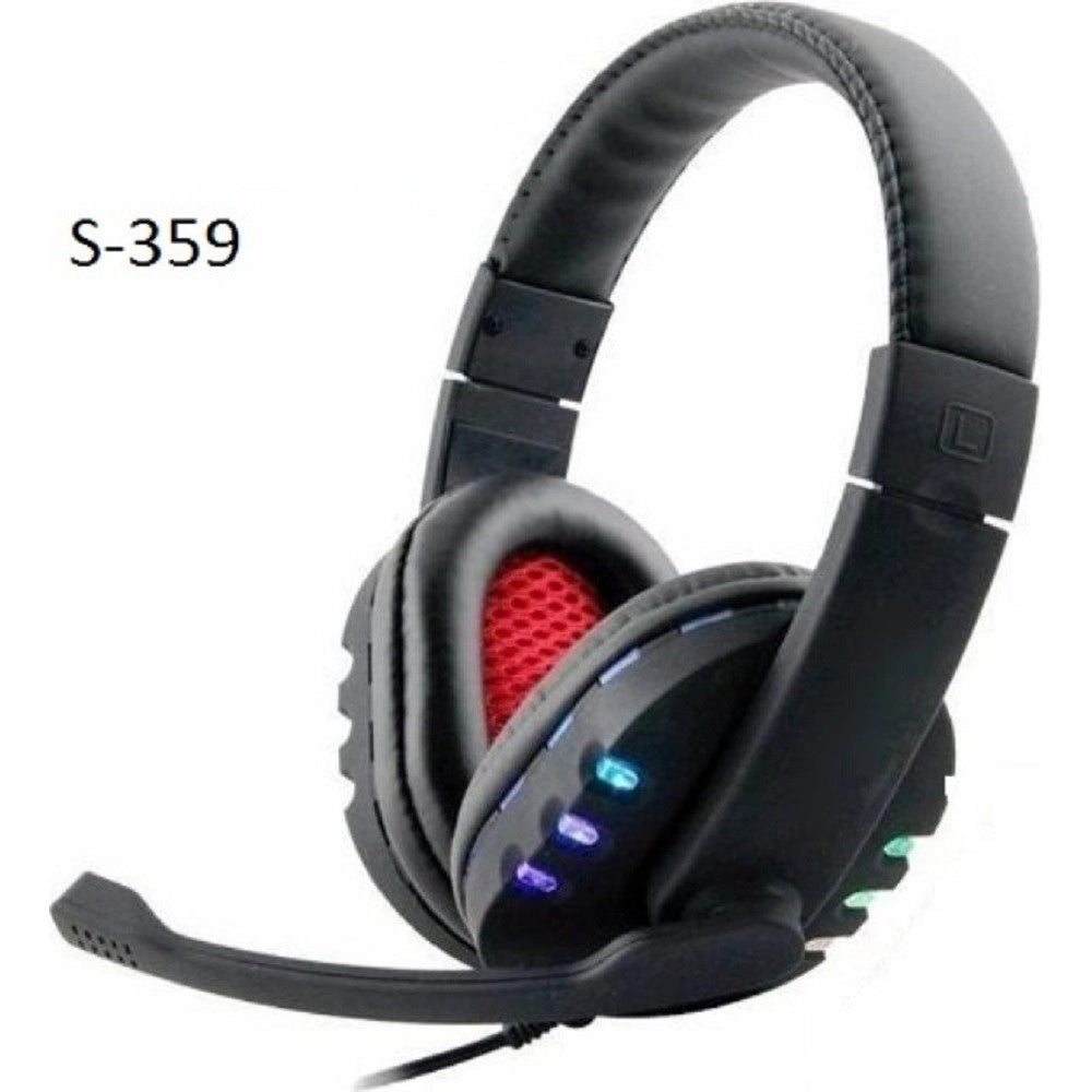 Trade Shop - Cuffie Gioco Gaming Over-ear Stereo Porta Usb Luci Led Rgb Per Pc Ps3 Ps4 S-359 -