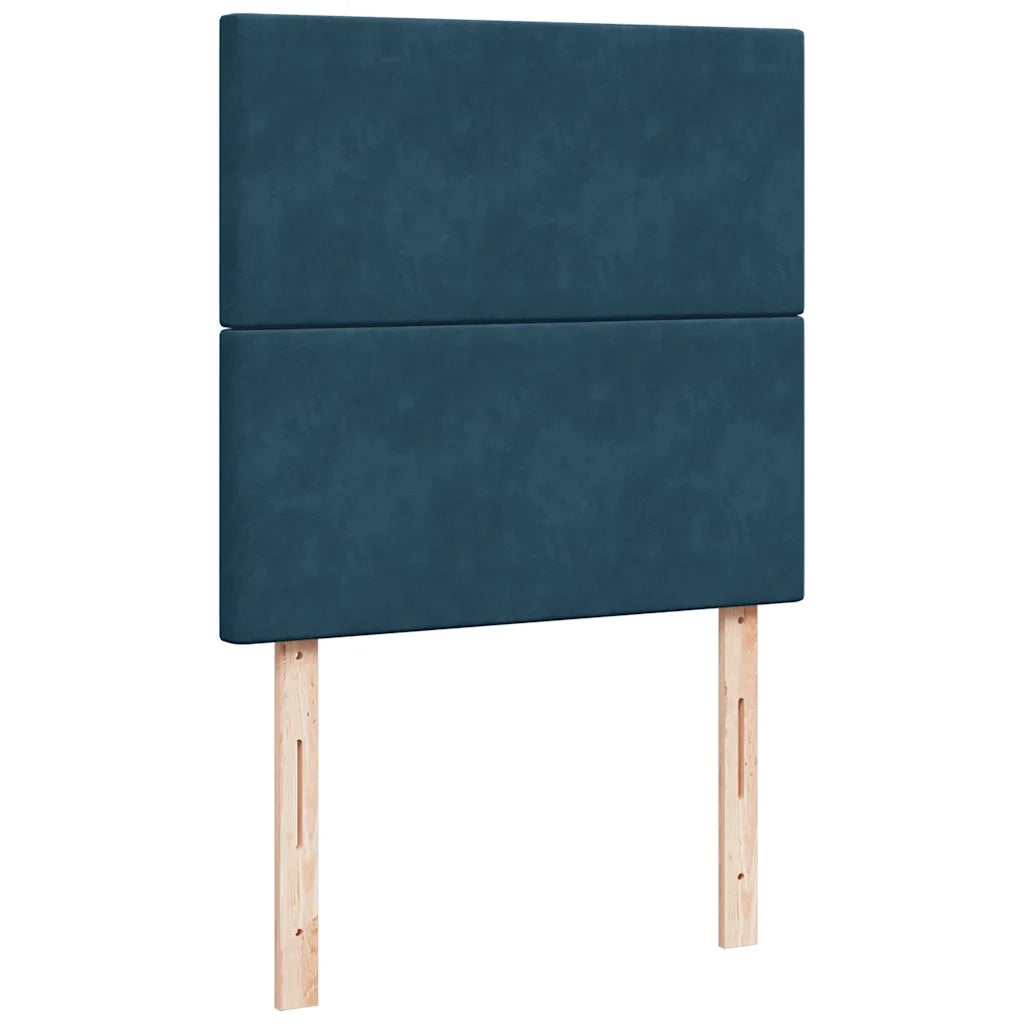 Giroletto a Molle con Materasso Blu 80x200 cm in Velluto 3290760