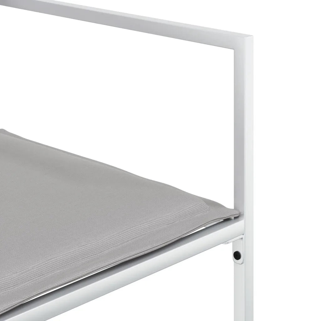 Set da Pranzo da Giardino 11 pz con Cuscini Bianco in Textilene 3295091