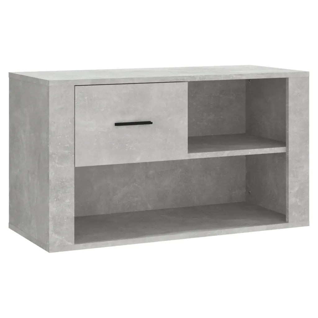 Scarpiera-Scaffale per scarpe Grigio Cemento 80x35x45 cm in Legno Multistrato