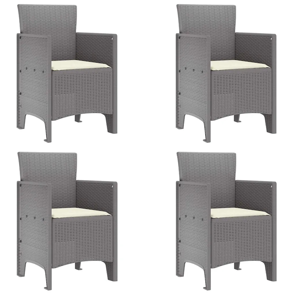 Sedia da Giardino 4 pcs Grigio chiaro 53 x 49 x 85 cm 847487