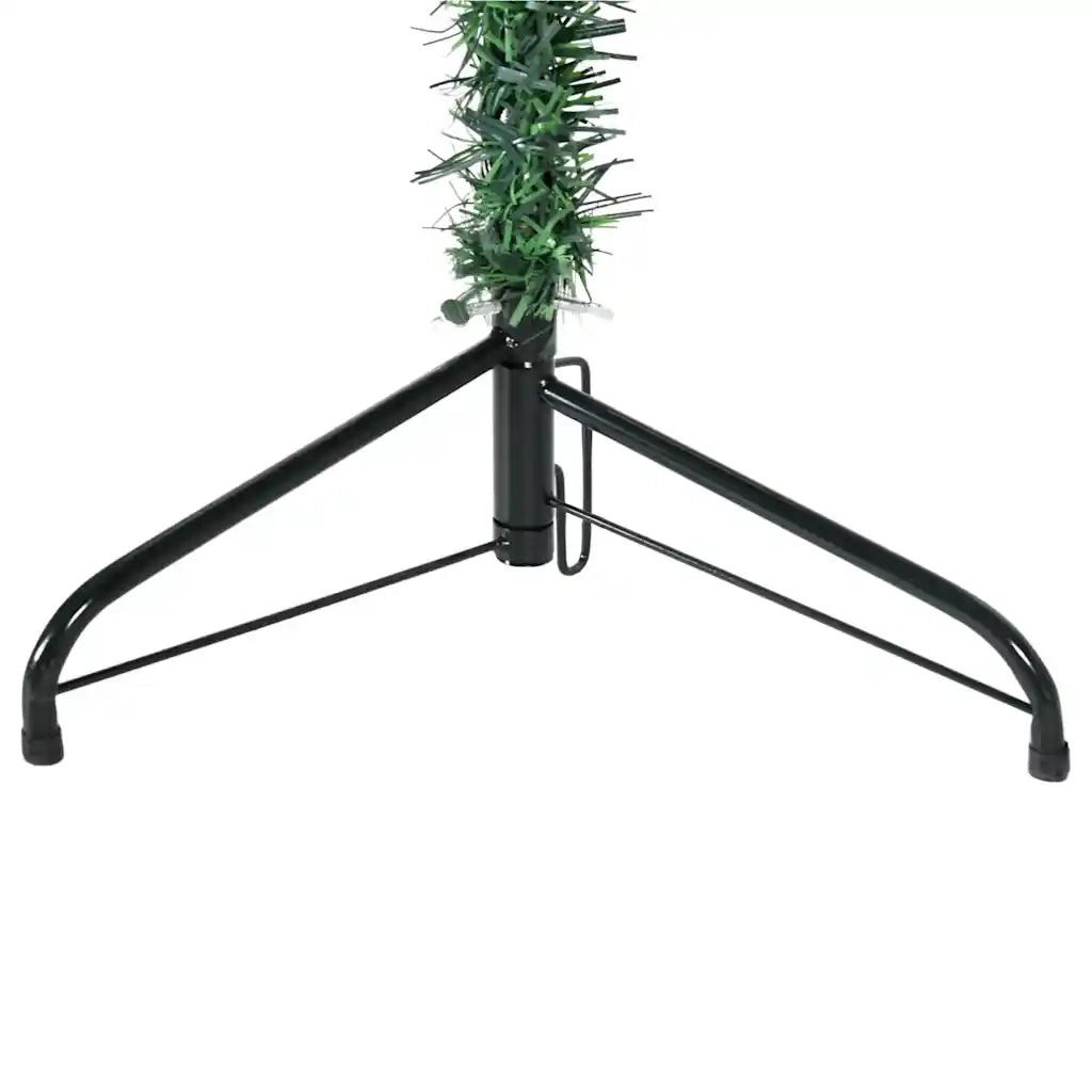 Albero Natale Artificiale Sottile a Metà Supporto Verde 210 cm 344602
