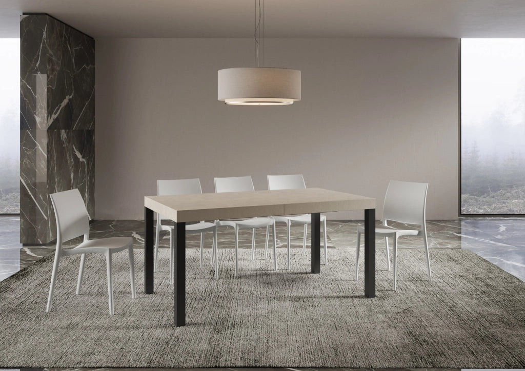 Tavolo allungabile 90x160/420 cm Every cashmere gambe antracite
