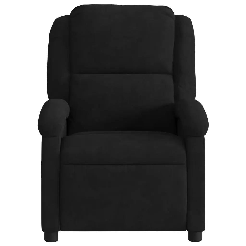 Poltrona reclinabile in velluto nero 3205493