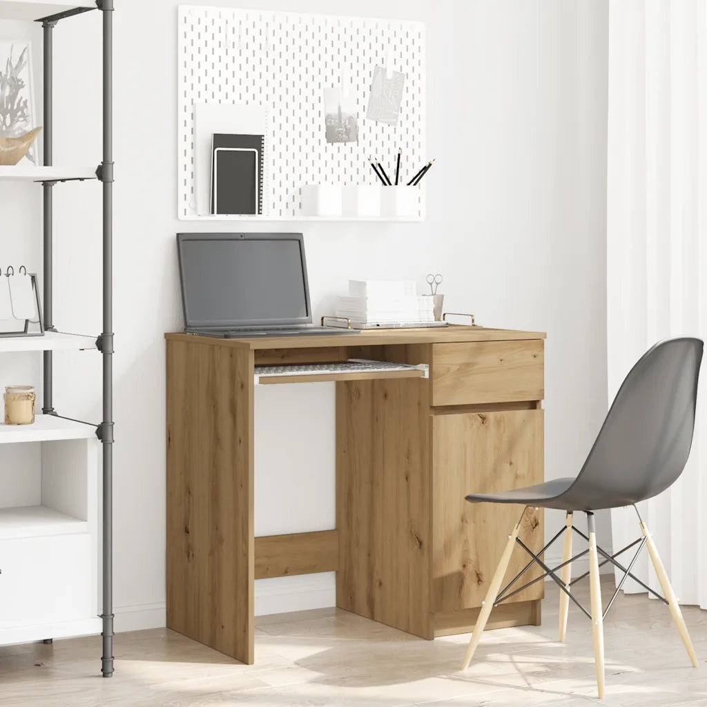 Scrivania Rovere Artigianale 86x49x76 cm in Legno Multistrato 861831