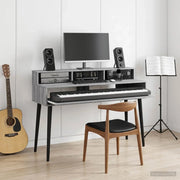 Scrivania studio Sonoma grigio 130 x 42,5 x 36 cm 8006729