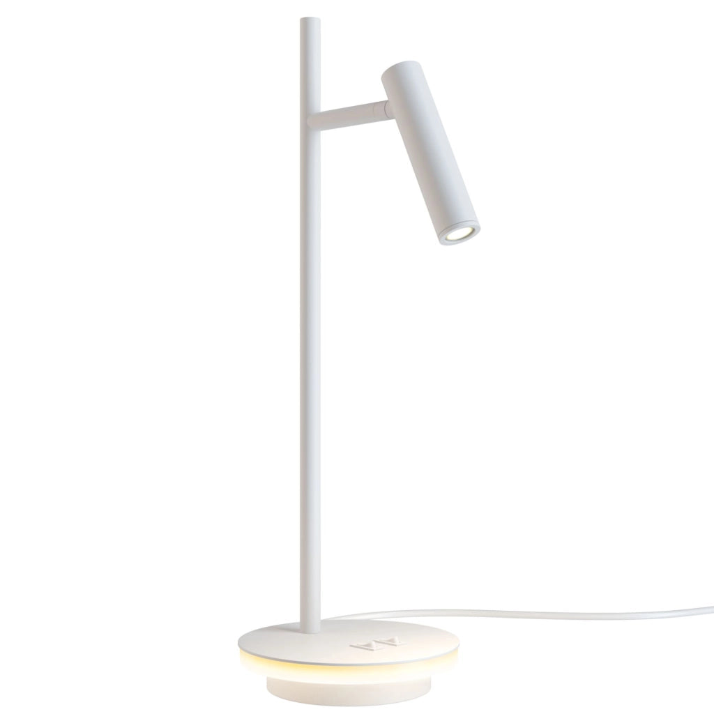 Maytoni Lampada da tavolo moderna Estudo 1 luce LED integrato bianco metallo