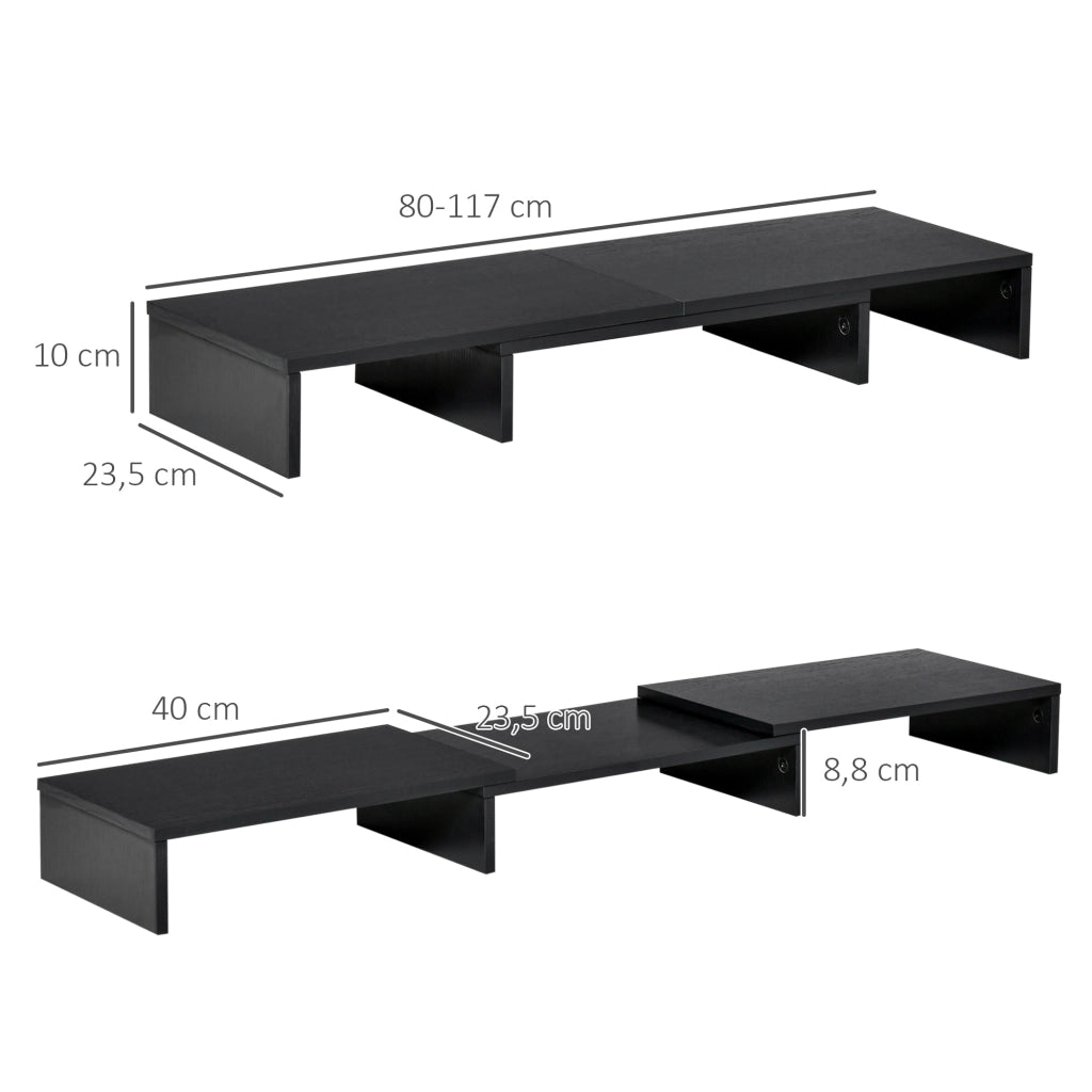 Supporto regolabile per monitor e PC ¨C Minimal ¨C 80-117 cm nero