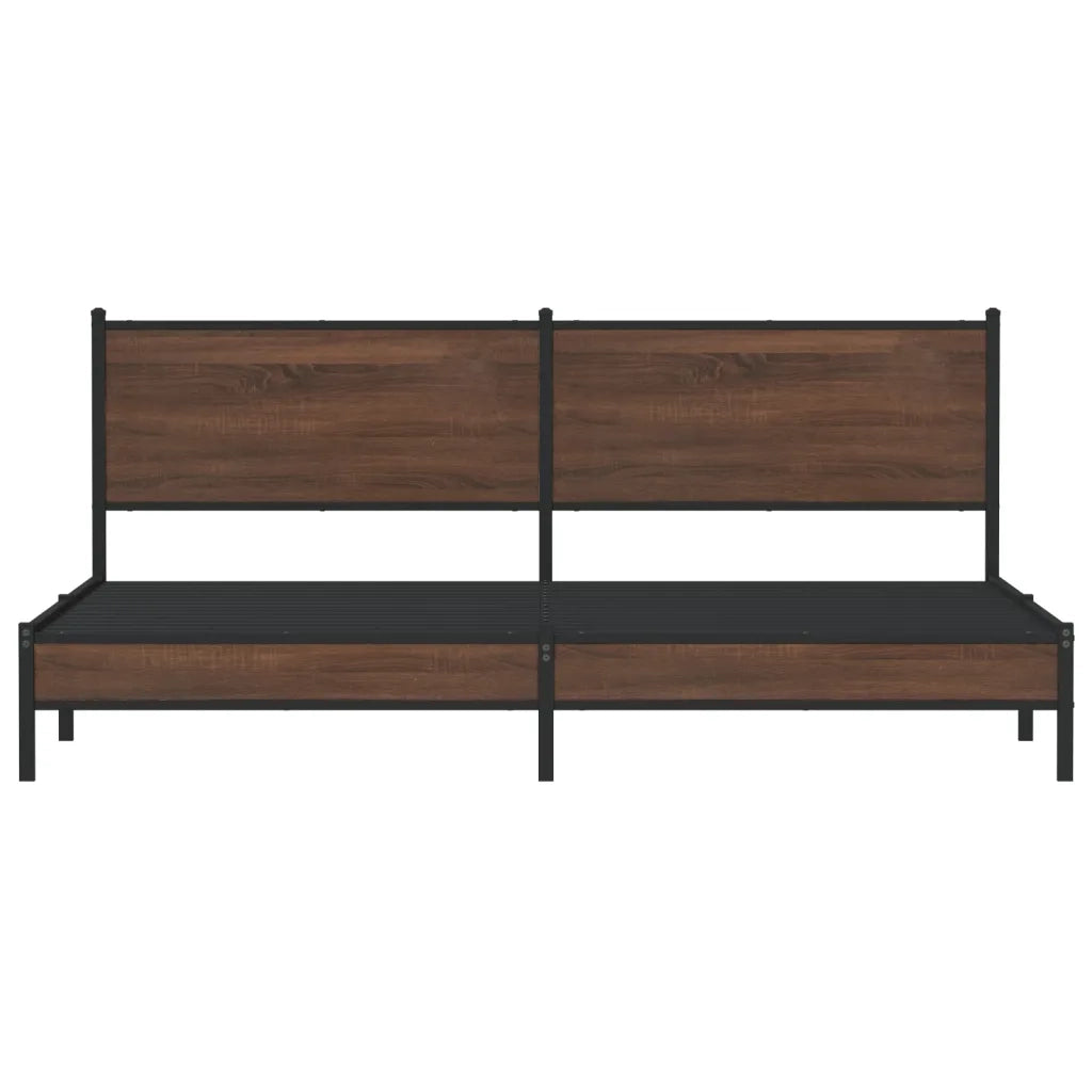 Giroletto senza Materaso in Metallo Rovere Marrone 193x203 cm