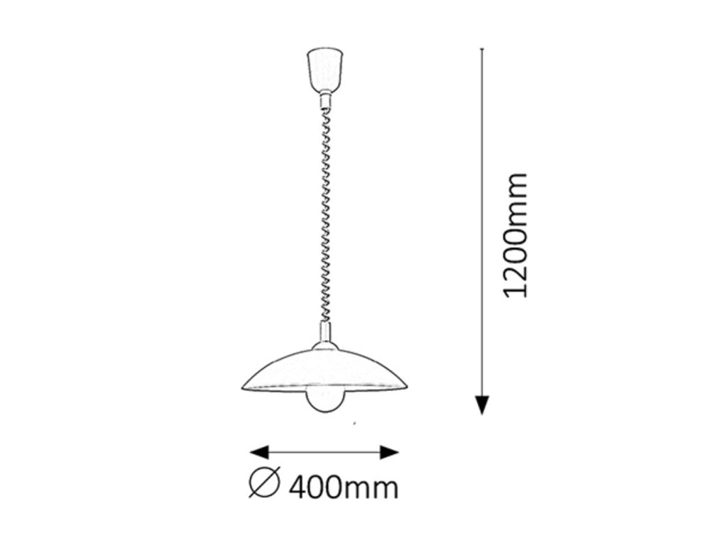 Lampada a sospensione Rabalux Round bianca Ø40 E27