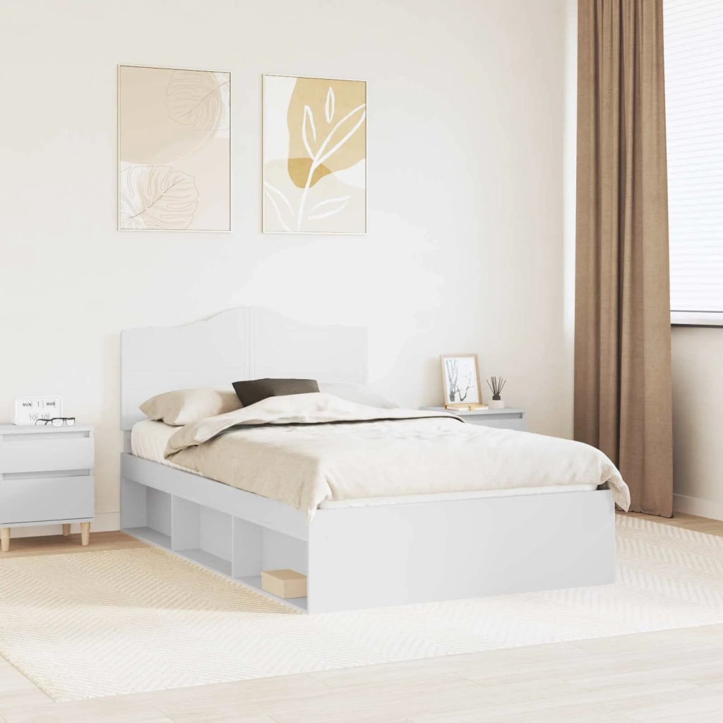Struttura del letto-Giroletto-Rete del Letto Bianco 120 x 200 cm Pino massello 313463