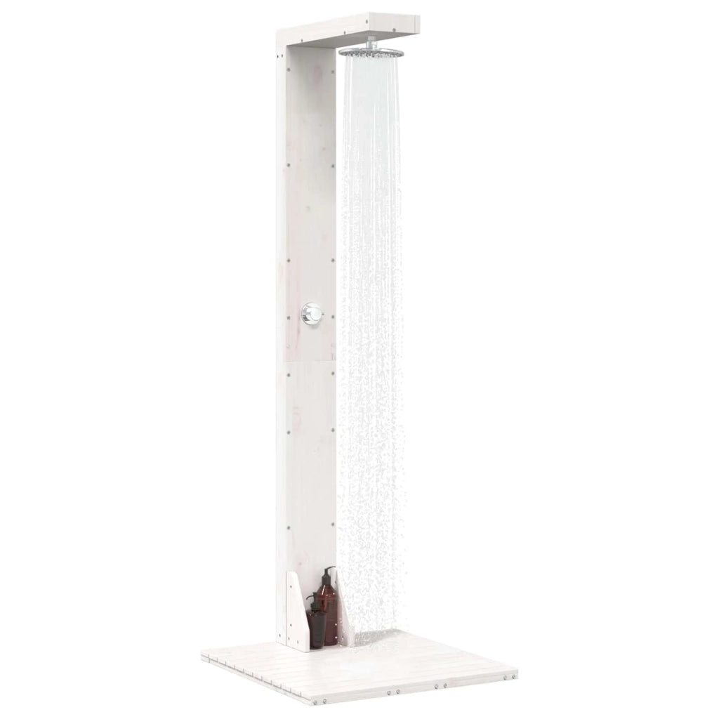Doccia da esterno 210 cm Legno massello di pino e acciaio inox 886357