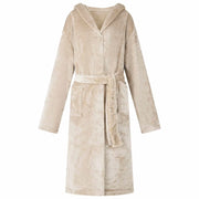Accappatoio con Cappuccio Beige s Flanella 42017213
