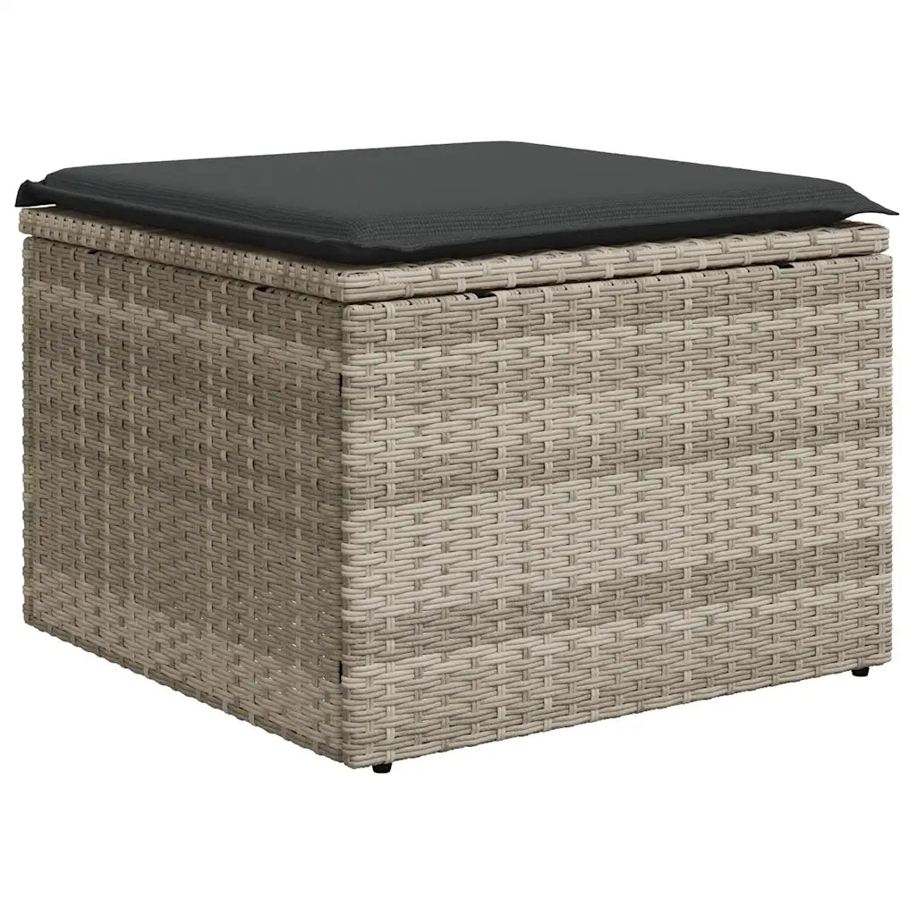 Set Divano da Giardino 8pz con Cuscini Grigio Chiaro Polyrattan 3221691