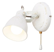 Applique vintage bianco anticato con interruttore E14 Rabalux