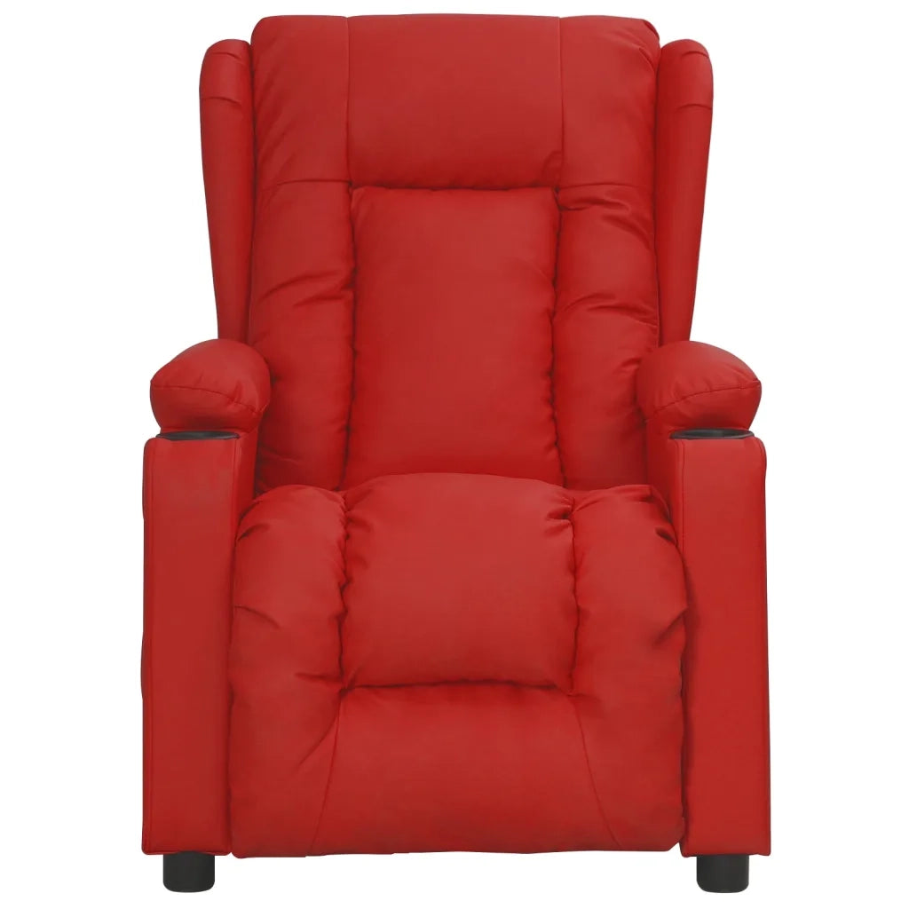 Poltrona | Sedia Relax Reclinabile Rosso Vino in Similpelle