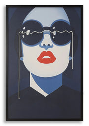 Stampa Artistica con LED integrati su Tela Moden Cecille - Quadro Urban-Chic 80x120 cm - Pop Art con LED