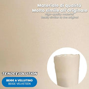 Kit Riparazione Tessuto Cielo Auto - Vellutino Beige Con 5 Colle Spray - Misura 1,50 x 5 m - Adatto anche per Pannelli Portiere e Pantoni