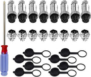 Set di connettori aerei 8 pezzi, 7 poli, 5A, con gomma e chiave a stella - Adatto per connettori GX12