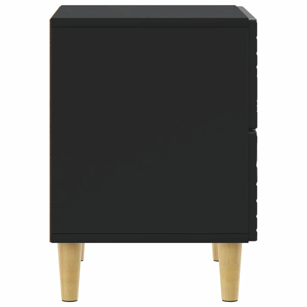 Comodino 2 pcs Nero 43 x 34,5 x 48 cm Legno ingegnerizzato 894988
