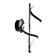 Applique moderna a spirale LED 12W nera Twist Milagro