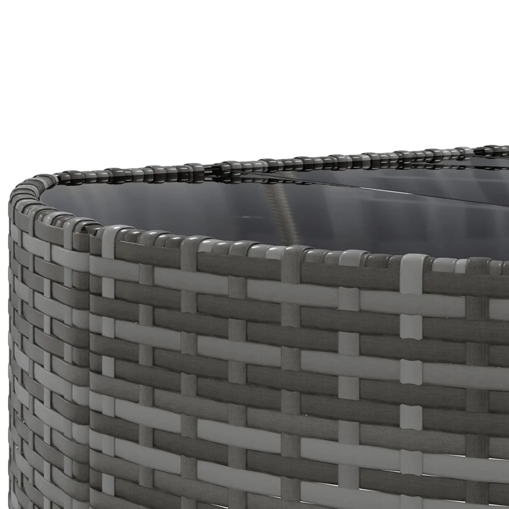 Set Divano da Giardino 5 pz con Cuscini Grigio in Polyrattan 3308370