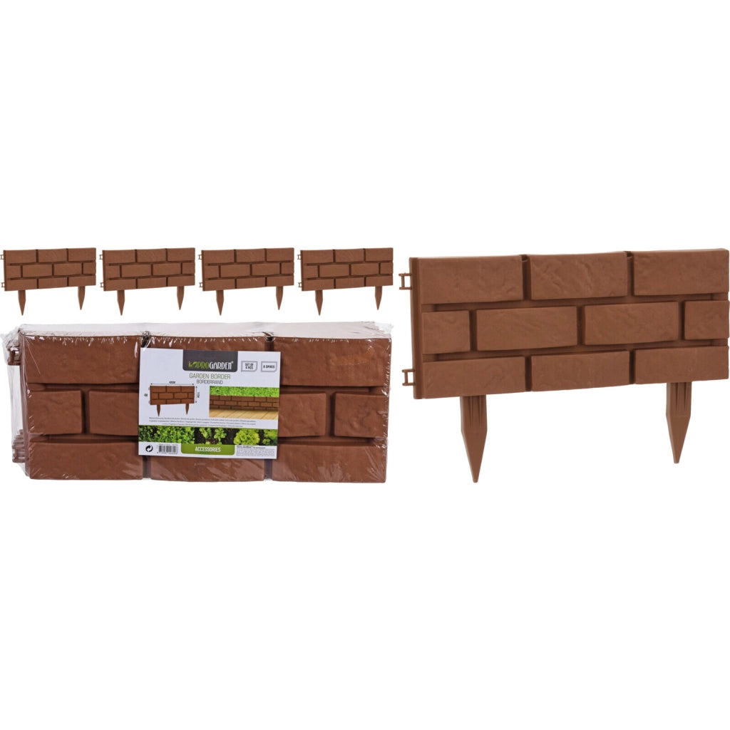 SET 4 BORDI IN PLASTICA 42XH17CM PER AIUOLE EFFETT