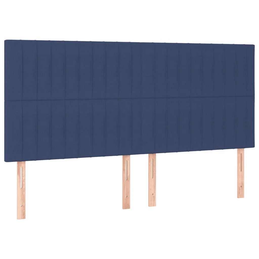 Giroletto a Molle con Materasso Blu 200x200 cm in Tessuto