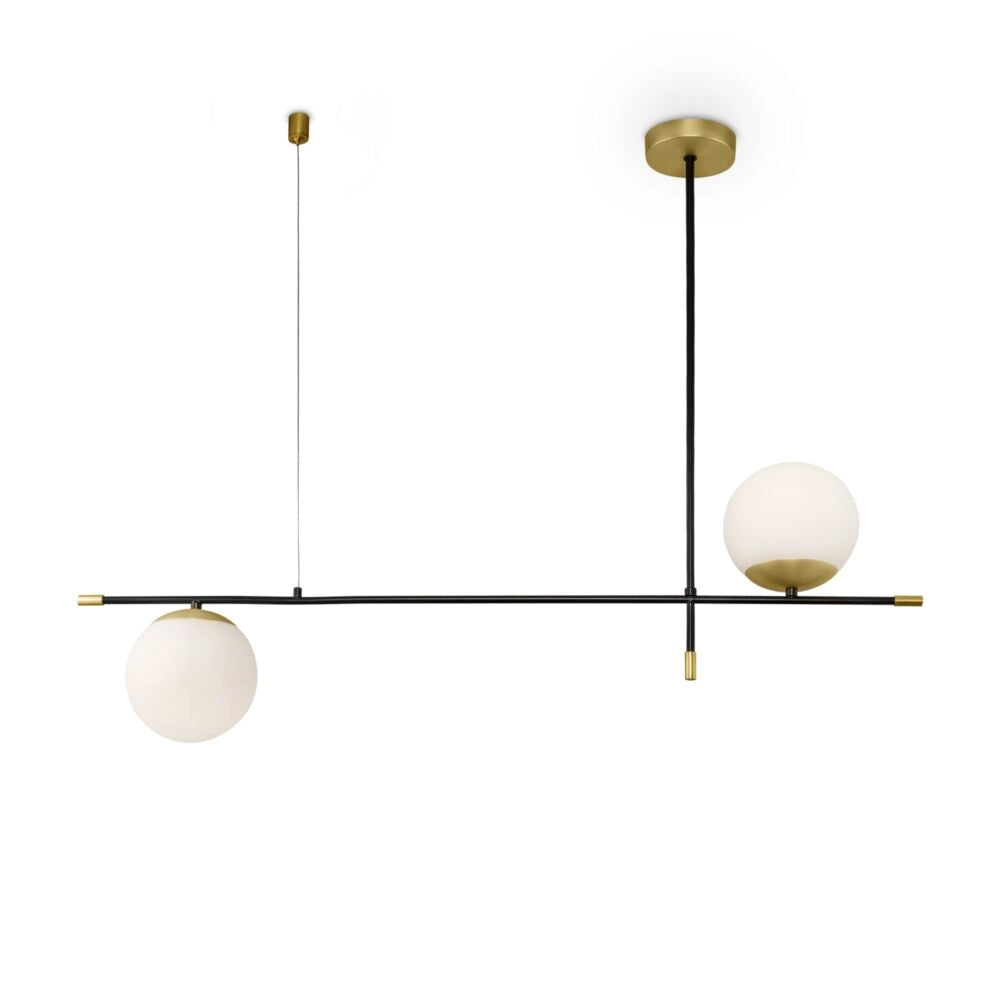 Lampada a sospensione Maytoni Nostalgia 2 luci E14 ottone