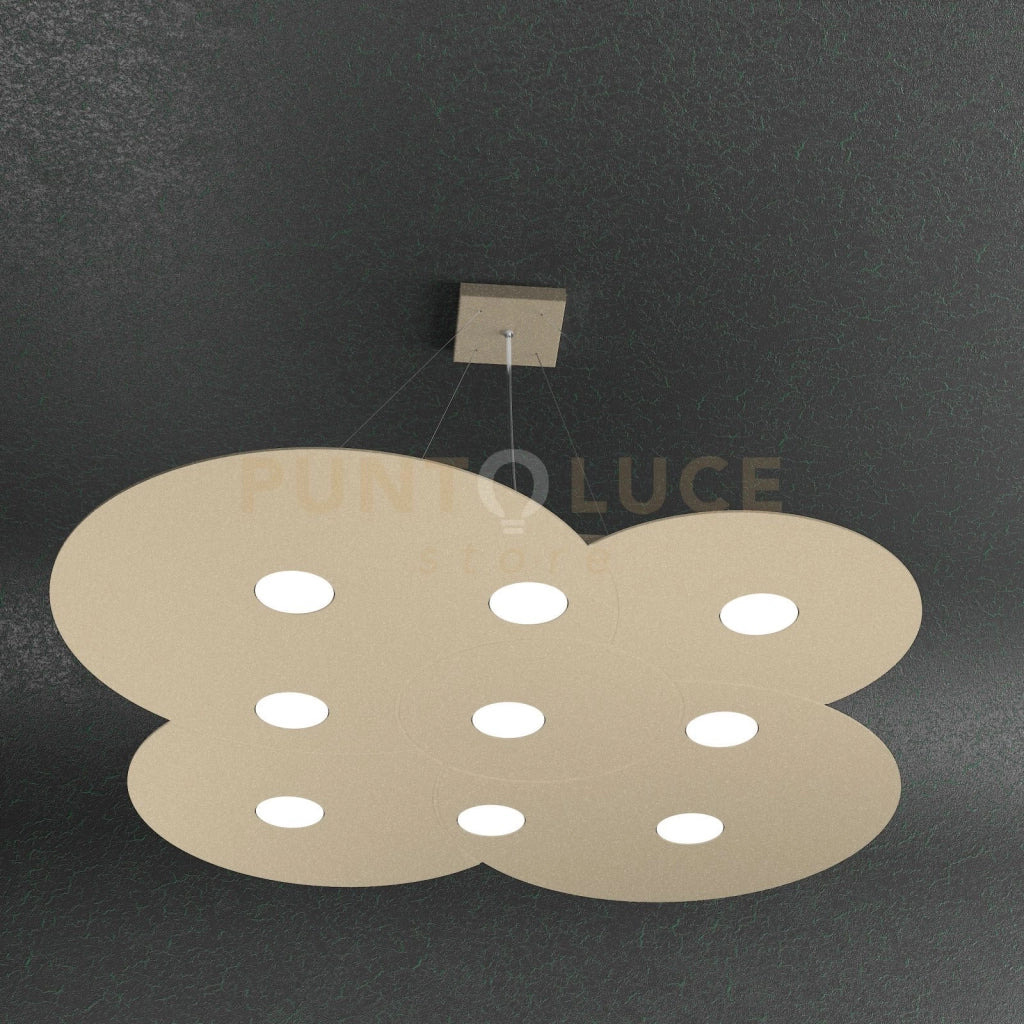 CLOUD SOSPENSIONE 9+4 LUCI BIEMISSIONE SABBIA 1128-S9+4-SA