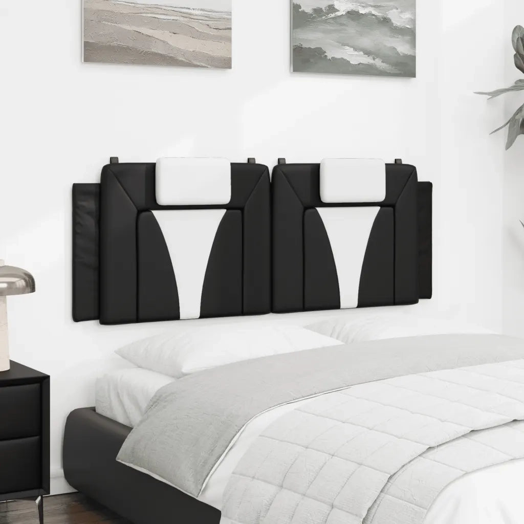 Cuscino Testiera Viana Nero e Bianco 152 cm in Similpelle 374823