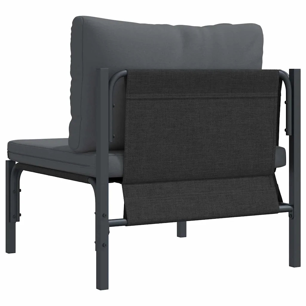Mobili da Esterno con cuscino Antracite 80 x 80 x 71 cm Acciaio