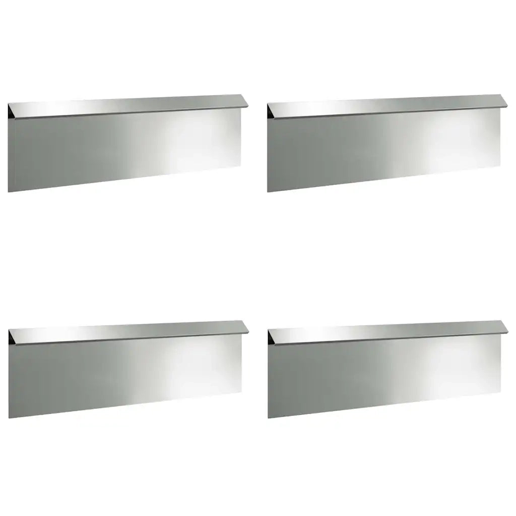 Recinto per lumache 4 pz Argento 100 x 3,5 x 25 cm CFW4604475