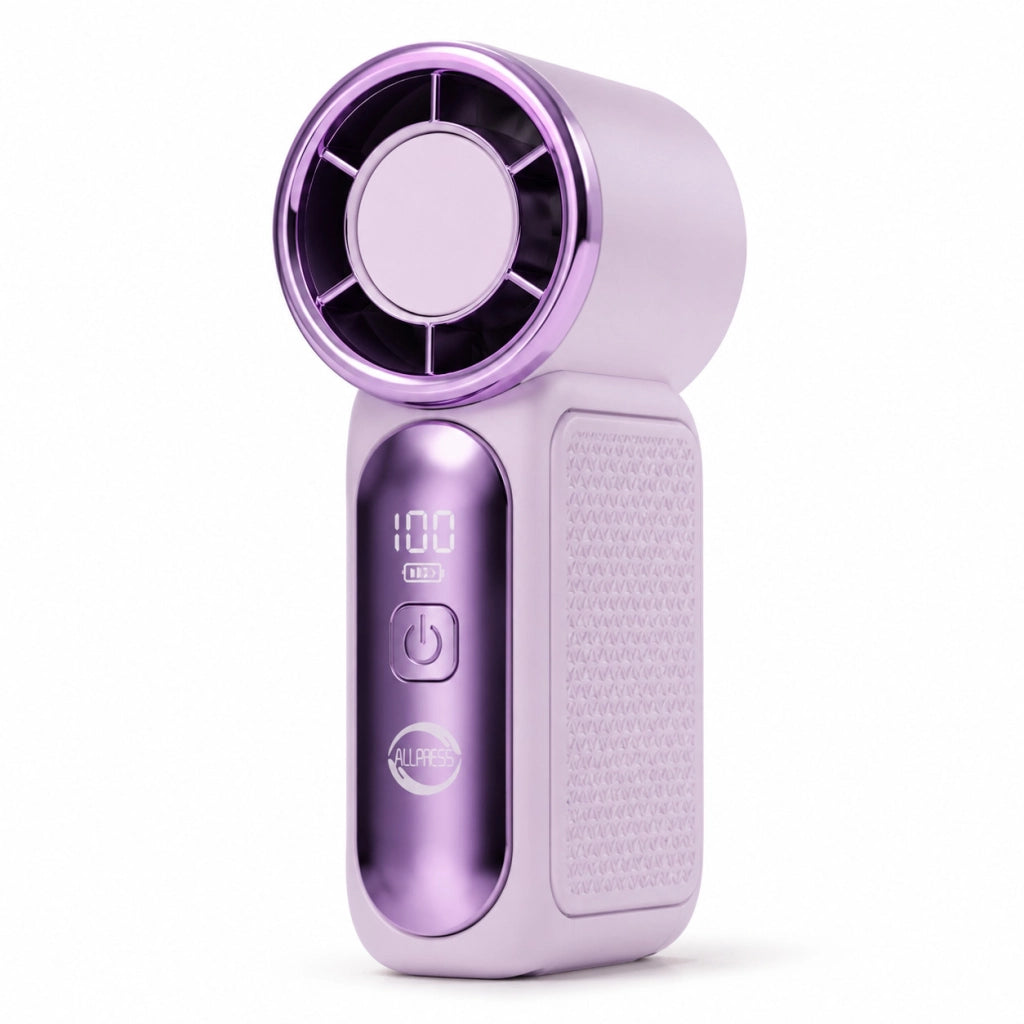 MINI VENTILATORE PORTATILE USB RICARICABILE DISPLAY VIAGGIO VELOCITA' CASA AS011