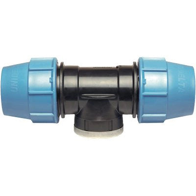 TEE A COMPRESSIONE FILETTO FEMMINA PN16 UNIDELTA - MM 63X2F