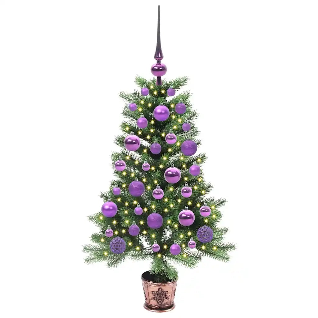 Albero di Natale con 150 LED con supporto Verde 90 cm PE 3396306
