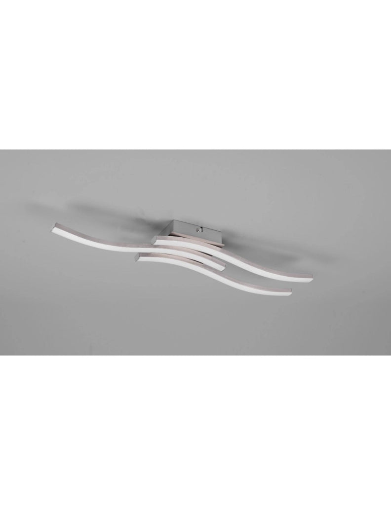 Lampada Soffitto Moderna Bacchette Led 4000k Route Nichel Trio Lighting