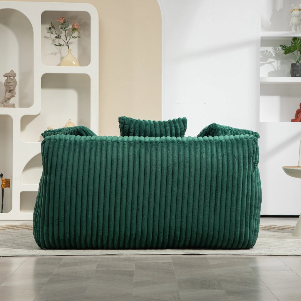 Divano letto moderno - Zephmum- Con cuscini, singolo, colore smeraldo