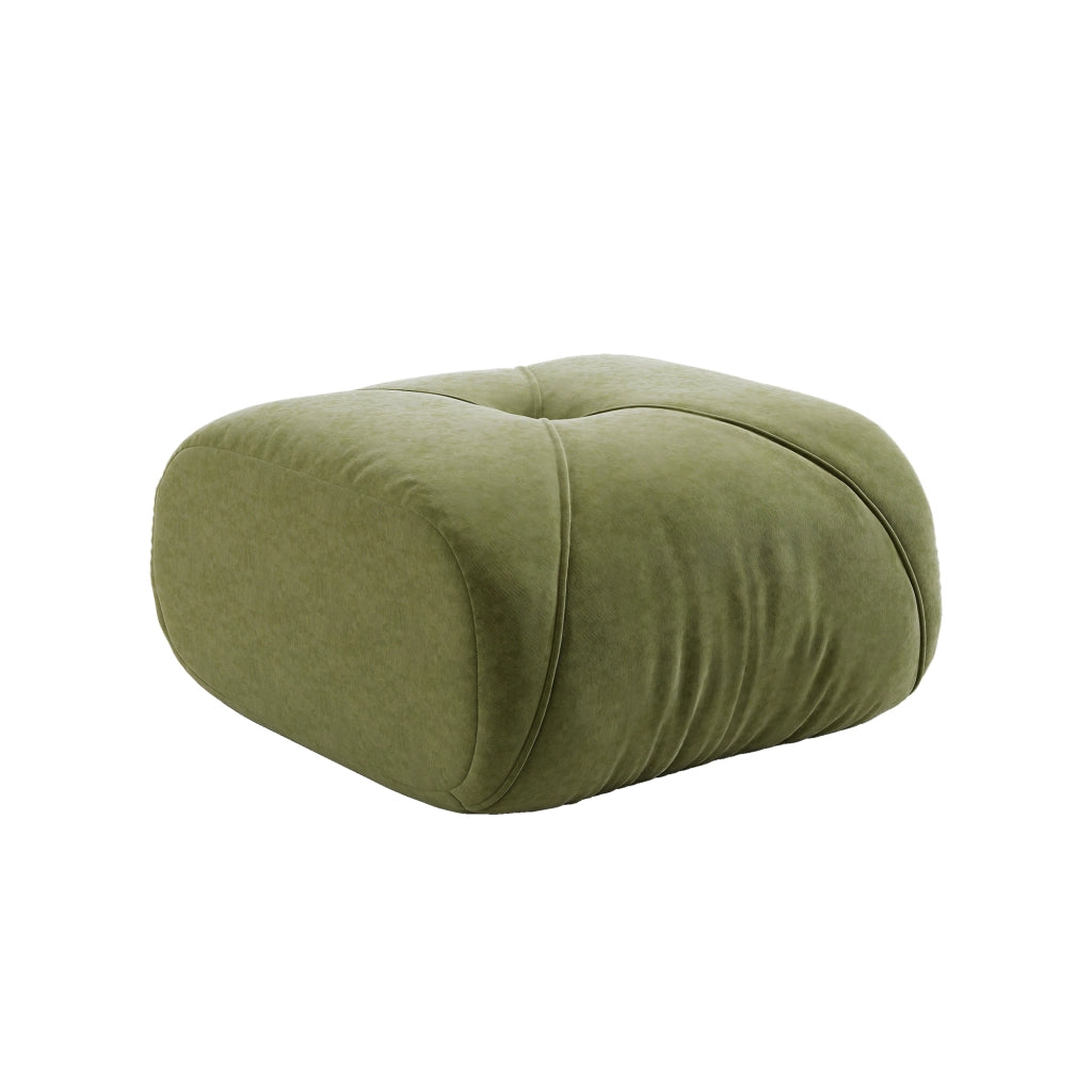 DIVANO Modulare in Chenille Verde con schiuma 32D